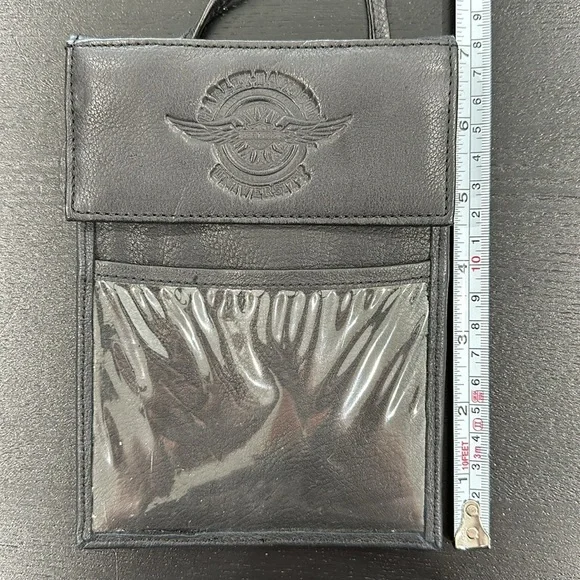 Harley-Davidson University Leather Bag with Clear ID Window